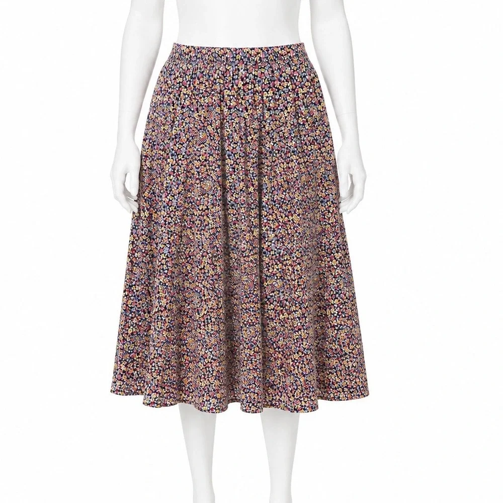 Old Navy Ditsy Floral Tiered Midi Maxi Skirt Women's 2X Pull On Boho Garden